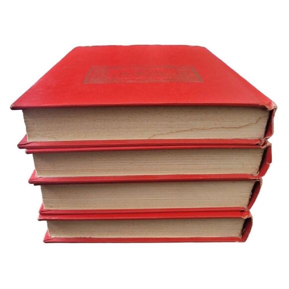 Worlds Greatest Literature Fountain Press 1965 Hardback Red Gold Gilted 4 Books - Picture 8 of 8